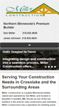 Mobile Screenshot of millerconstructioncrosslake.com